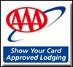 Present your AAA CARD and recieve a 10% Off Lodging Discount
